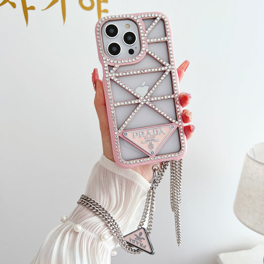 3D Hollow Water Diamond Shockproof iPhone Case