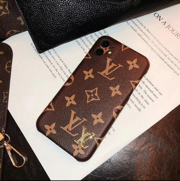 LV leather iPhone Cases