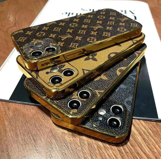 LV gold iPhone Cases